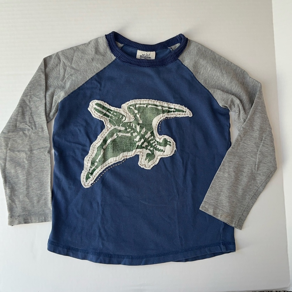 Mini Boden Pterodactyl Long Sleeve T-Shirt, 5-6Y